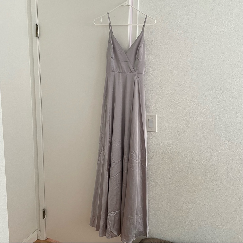 Elegant Gray Maxi Dress